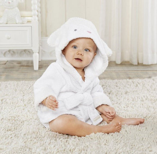 Kids Hooded Cotton Animal Bathrobe for Toddlers - BKKFinds