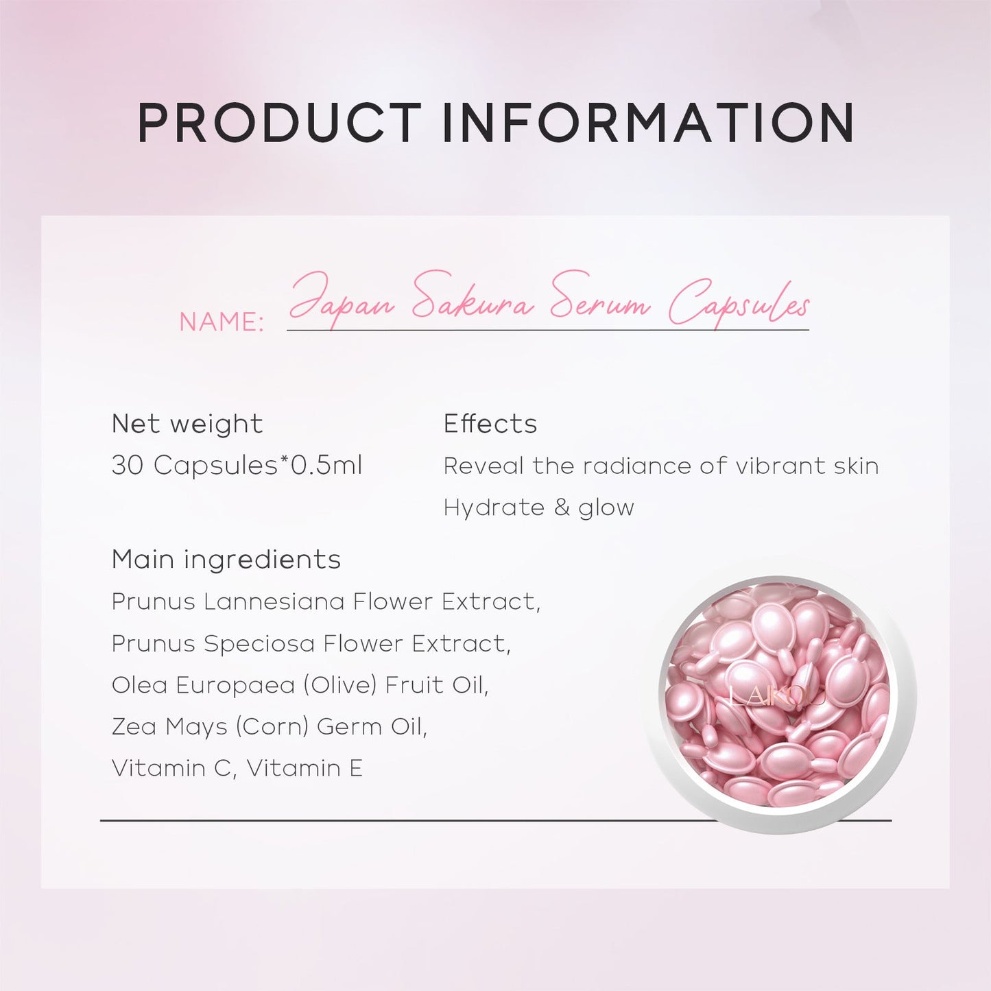 Sakura Facial Essence Capsules – Hydrating Skin Care - BKKFinds
