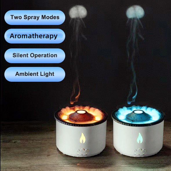 Ultrasonic Flame Effect Essential Oil Aromatherapy Diffuser - BKKFinds