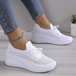 BKKFinds Beige / 35 BKKFinds Home page Women’s Mesh Casual Sneakers – Lightweight Wedge Sole