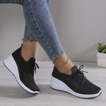 BKKFinds Beige / 35 BKKFinds Home page Women’s Mesh Casual Sneakers – Lightweight Wedge Sole