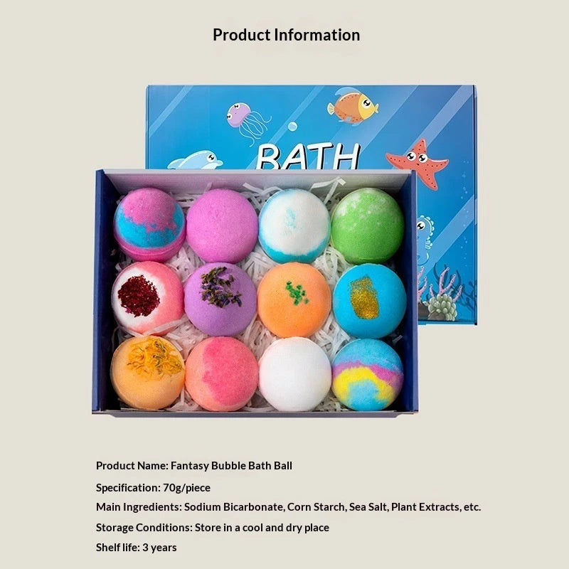 Kids Bath Bombs With Toys Gift Set