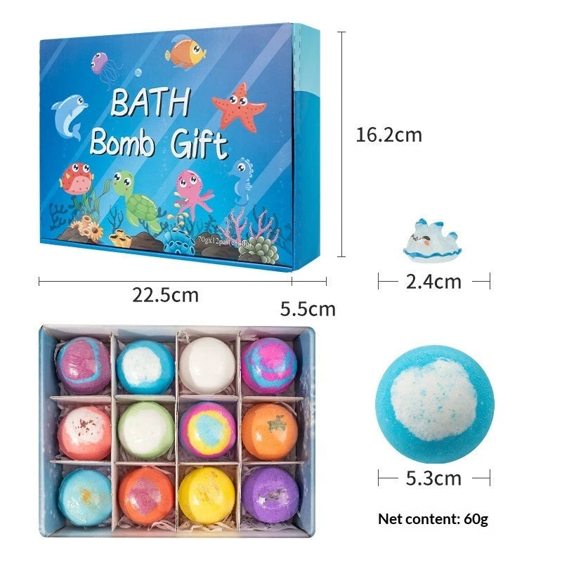 Kids Bath Bombs With Toys Gift Set
