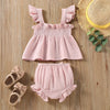 Girls’ Cotton Sleeveless Top And Shorts Set