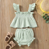 Girls’ Cotton Sleeveless Top And Shorts Set