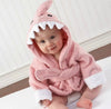 Kids Hooded Cotton Animal Bathrobe