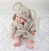 Kids Hooded Cotton Animal Bathrobe