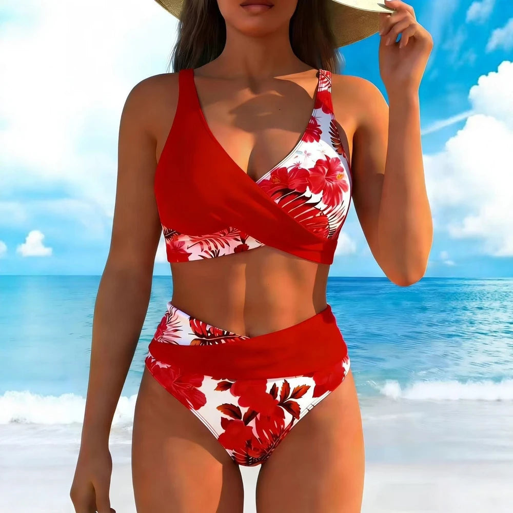 Womens Floral Two Piece Bikini