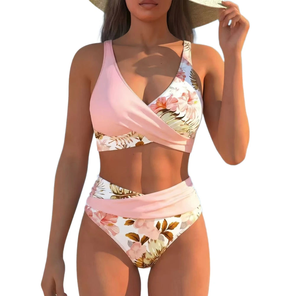 Womens Floral Two Piece Bikini