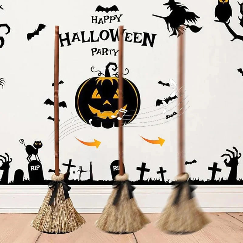 Animated Floating Witch Broom