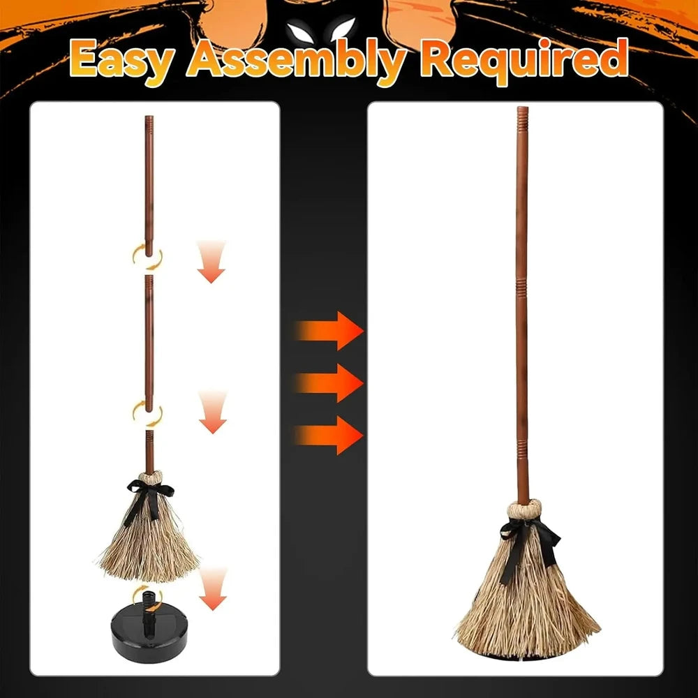 Animated Floating Witch Broom