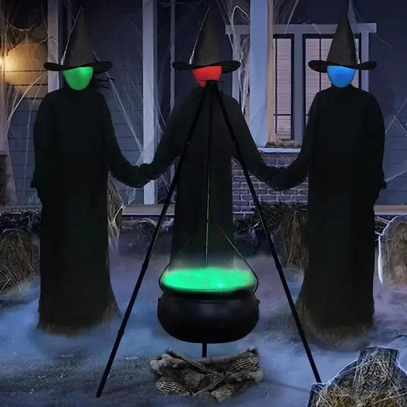 Large Witch Cauldron Halloween Decor