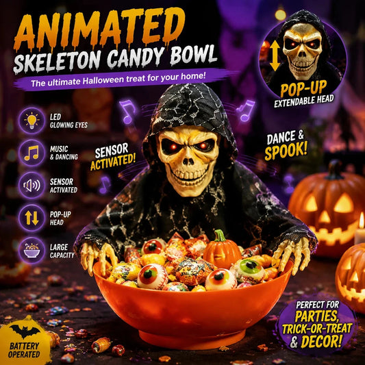 Animated Skeleton Hand Candy Bowl
