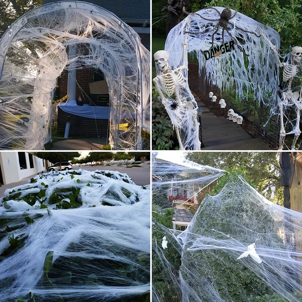 Realistic Stretchable Cotton Spider Web