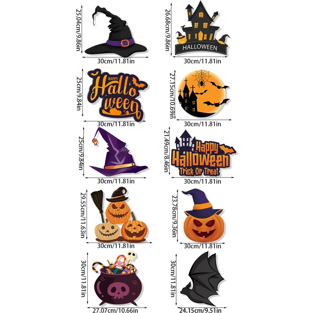 Spooky Halloween Paper Hanging Sign