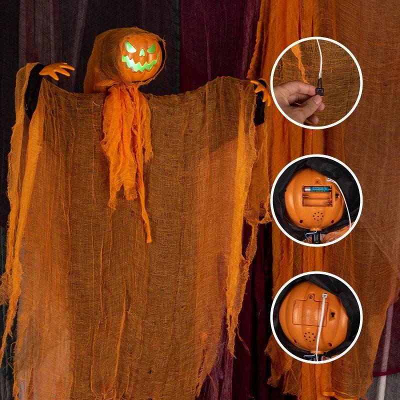 Luminous Pumpkin Scarecrow Hanging Ornament