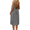 Spaghetti Strap Backless Bodycon Dress
