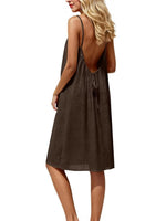 Spaghetti Strap Backless Bodycon Dress