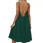 Spaghetti Strap Backless Bodycon Dress