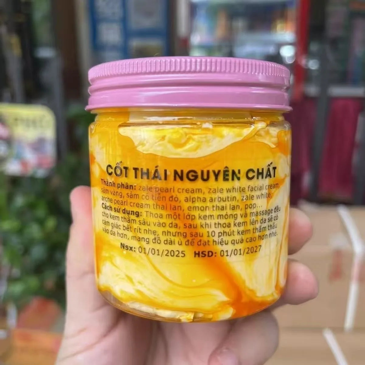 Thailand Kem Cot Thai Ri Dau Vang Cao Cap 200g Anti Aging Brightening and Moisturizing Oil-Free Non-Greasy for All Skin Types