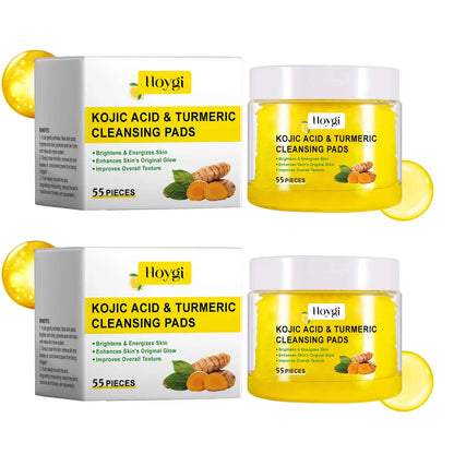 Turmeric Kojic Acid Cleansing Pads Exfoliating Pads Removing Dead Skin Shrink Pores Smooth Brightening Skin Face Cleansing
