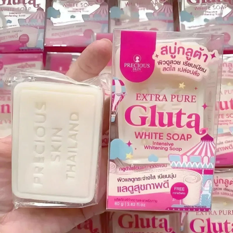 Extrapure Gluta White Soap Glutamic Acid Soap Nicotinamide Soap Delicate Foam Easily Cleanses Deep into Pores Skincare Soap