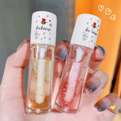 Honey lip oil water light transparent glass honey lip moisturizing lip oil moisturizing lips student affordable