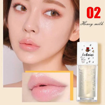 Honey lip oil water light transparent glass honey lip moisturizing lip oil moisturizing lips student affordable