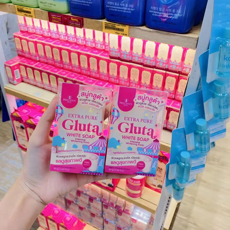 Extrapure Gluta White Soap Glutamic Acid Soap Nicotinamide Soap Delicate Foam Easily Cleanses Deep into Pores Skincare Soap