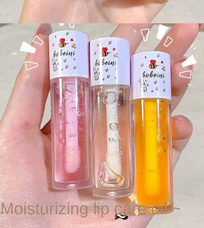 Honey lip oil water light transparent glass honey lip moisturizing lip oil moisturizing lips student affordable