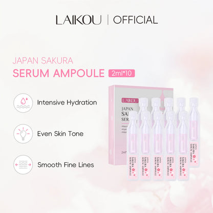 LAIKOU Japan Sakura Serum Ampoule Intensive Hydration Even Tone Smooth Lines 2ml*30