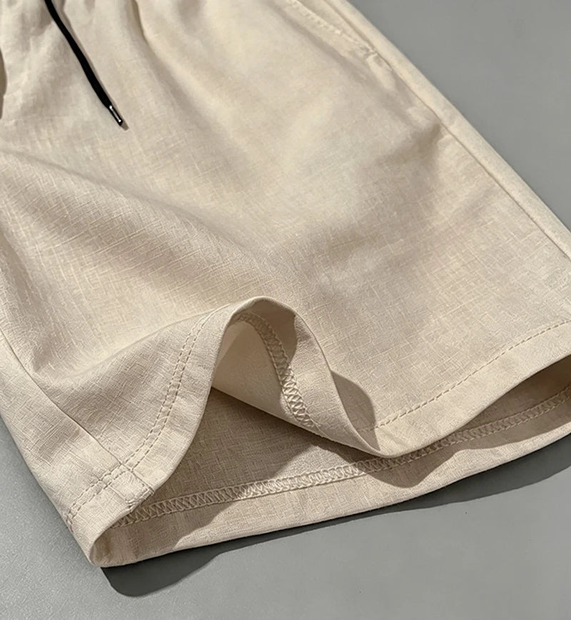 Men's 2 Piece Breathable Linen Set Short Sleeve Button Shirt & Shorts Looser Fit Summer Casual Beach Vacation Daily Wear Outfit
