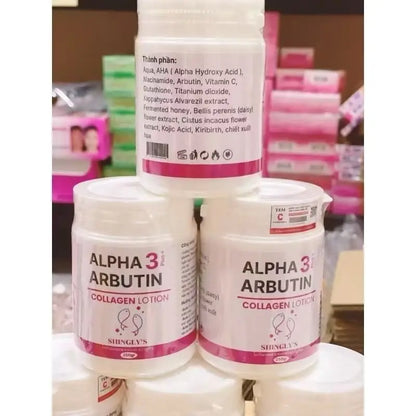 Thailand ALPHA 3 Plus ARBUTIN Arbutin Collagen Body Lotion 200g - Whitening Moisturizer for Radiant Skin Brightening Even Tone