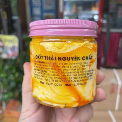 1/2/3PCS 200g Kem Cốt Thái Rỉ Dầu Vàng Nắp Hồng Và Màu Xanh Lá Cây  Body Trắng Mịn Da ,dưỡng Ẩm Da Chống Body