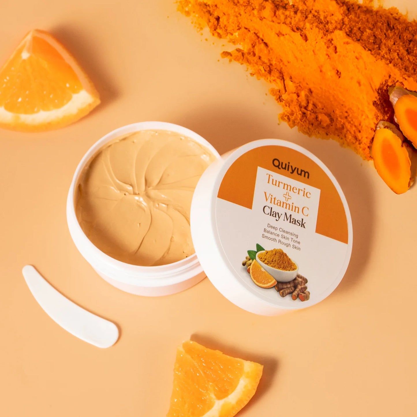 Turmeric Mud Mask Cleansing Pore Vitamin C Mud Mask Eliminate Pimples Inhibit Melanin Exfoliating Shrink Pores Face Skin Care