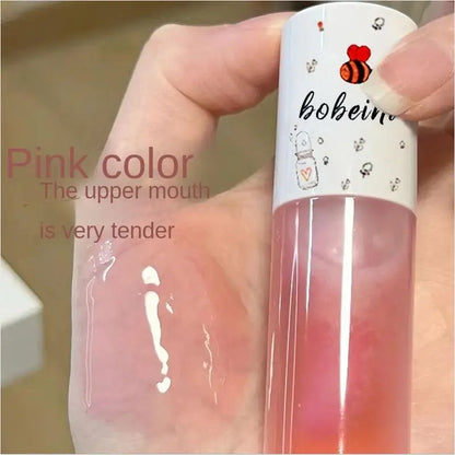 Honey lip oil water light transparent glass honey lip moisturizing lip oil moisturizing lips student affordable