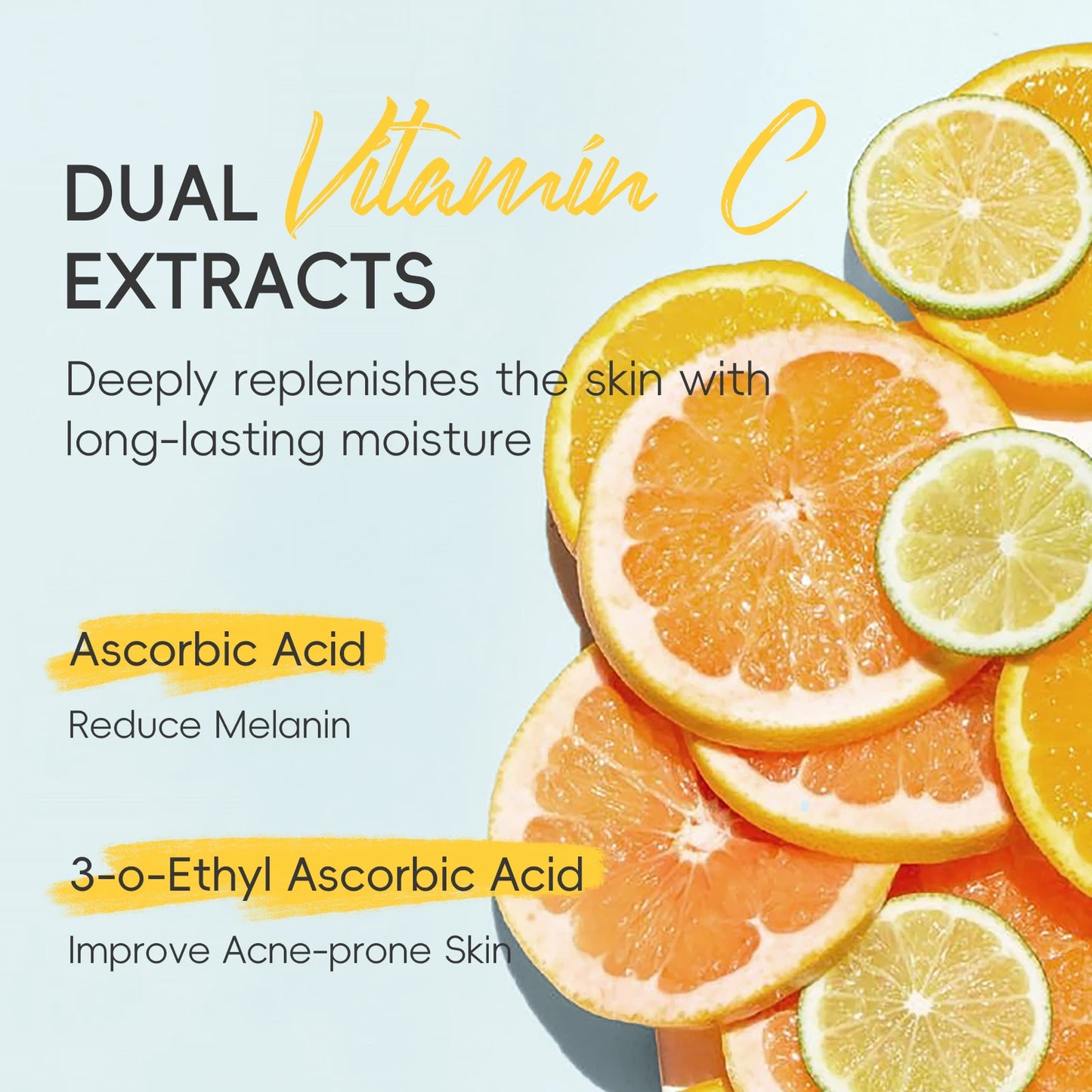 LAIKOU Vitamin C Glowing Mask Brightening Sheet Mask Hydrating Face Mask Anti-Age Skin Care 25g*20pcs