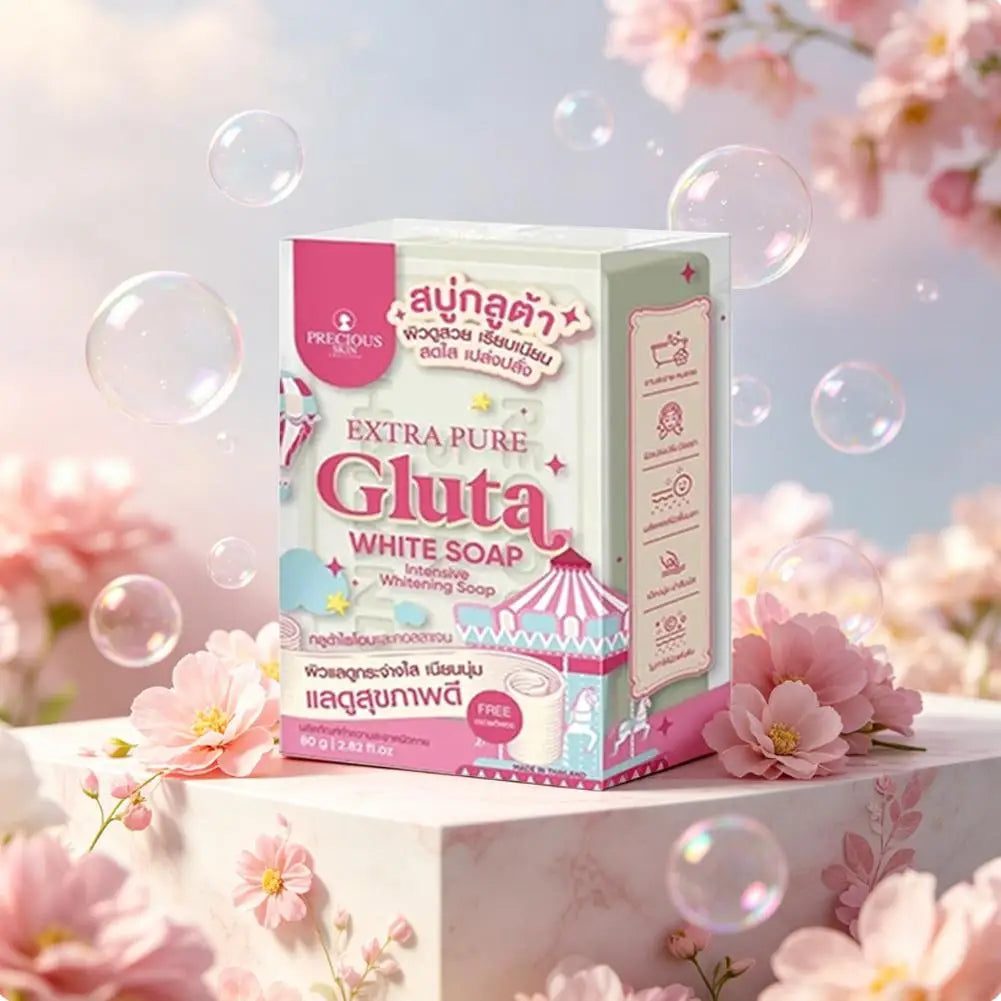 Extrapure Gluta White Soap Glutamic Acid Soap Nicotinamide Soap Delicate Foam Easily Cleanses Deep into Pores Skincare Soap