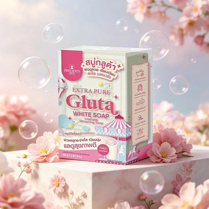 Extrapure Gluta White Soap Glutamic Acid Soap Nicotinamide Soap Delicate Foam Easily Cleanses Deep into Pores Skincare Soap