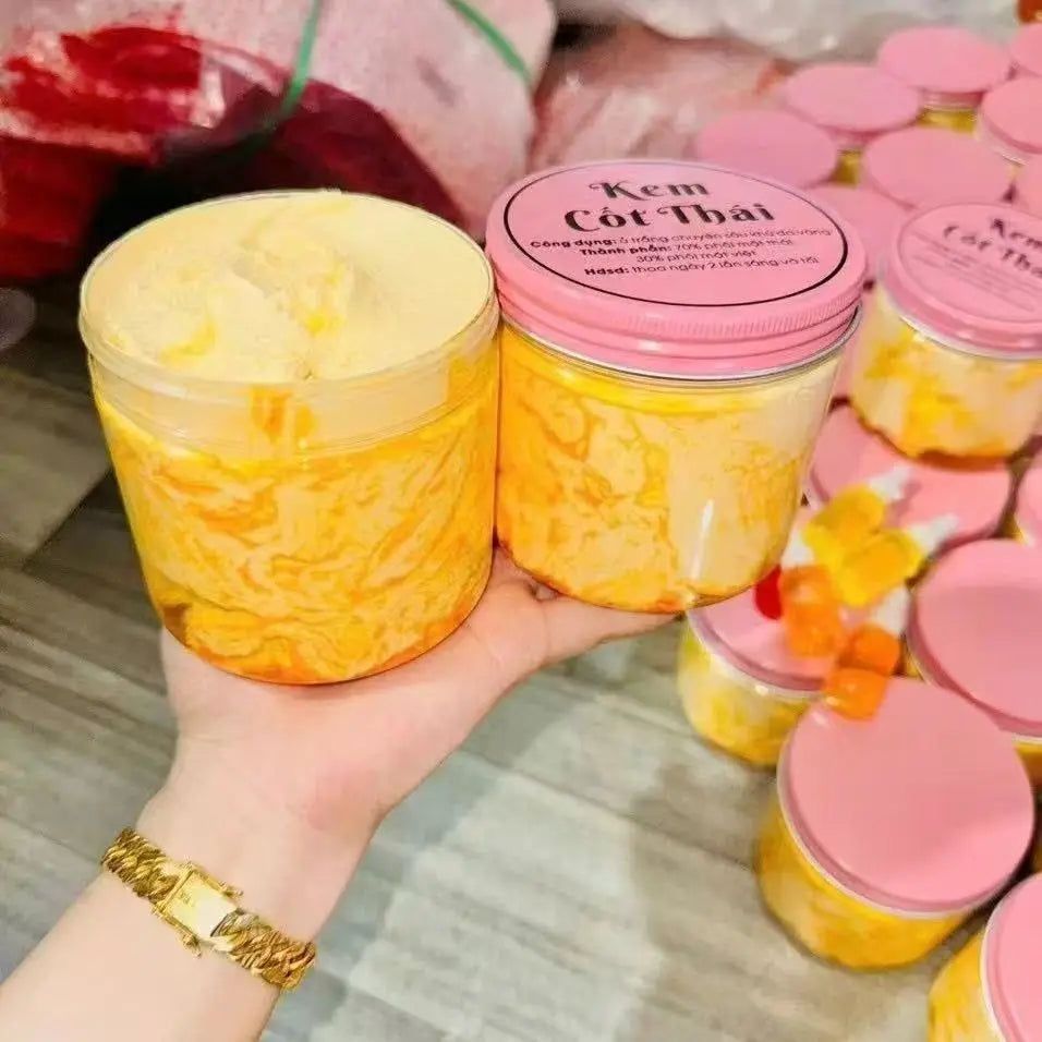 1/2/3PCS 200g Kem Cốt Thái Rỉ Dầu Vàng Nắp Hồng Và Màu Xanh Lá Cây  Body Trắng Mịn Da ,dưỡng Ẩm Da Chống Body