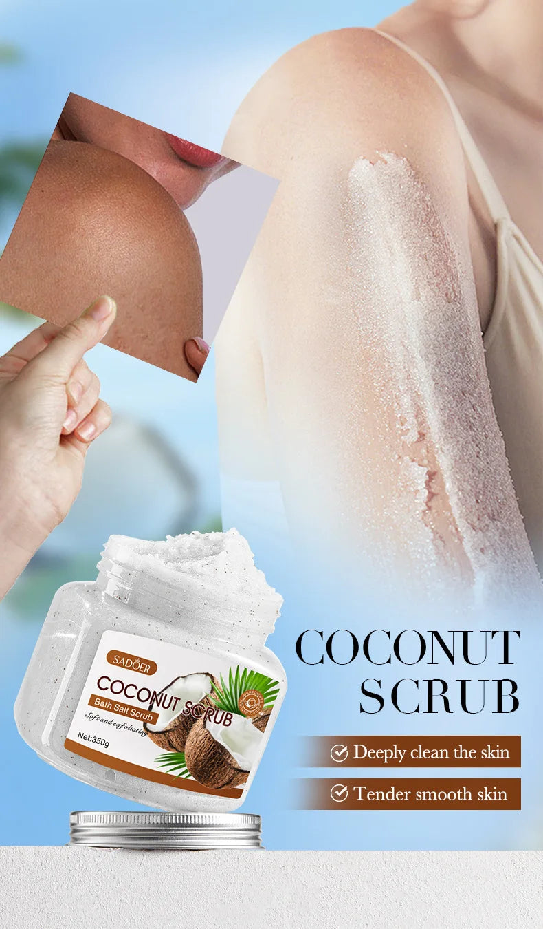 350g Body Bath Scrub, with Gentle and Fine Exfoliating Particles That Can Clean Dirt and Oil from the Skin, Improve Rough Skin Texture, Make Skin Appear Bright, and Give It a Silky, Smooth, and Radiant Feel - Home Care