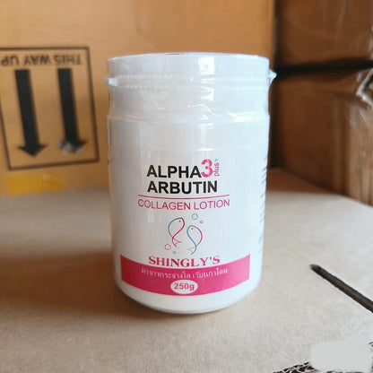 Thailand ALPHA 3 Plus ARBUTIN Arbutin Collagen Body Lotion 200g - Whitening Moisturizer for Radiant Skin Brightening Even Tone
