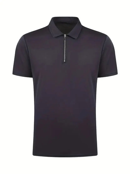 Summer Waffle Solid Color Casual Loose Collar Polo Shirt Set European and American Men Short Sleeved Shorts Casual Set