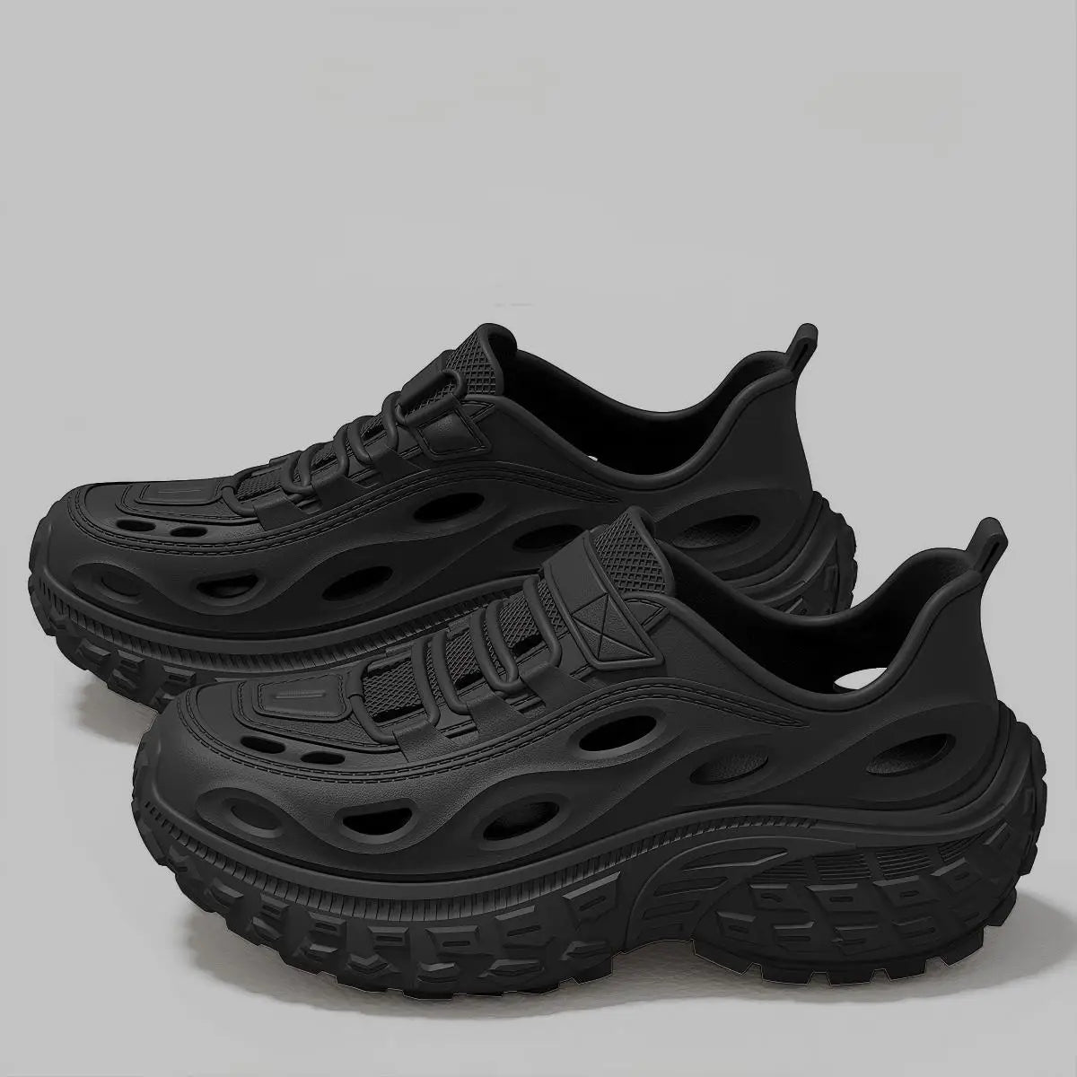 Men's Summer Clogs for Outdoor Wear, Beach Shoes, Non-Slip, Odor-Resistant, Closed-Toe, Women's Sports Casual Driving Sandals, Men's Outdoor Water Shoes