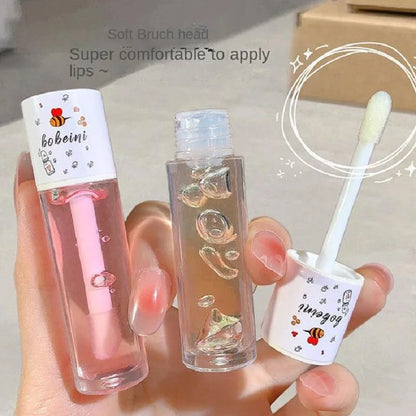 Honey lip oil water light transparent glass honey lip moisturizing lip oil moisturizing lips student affordable