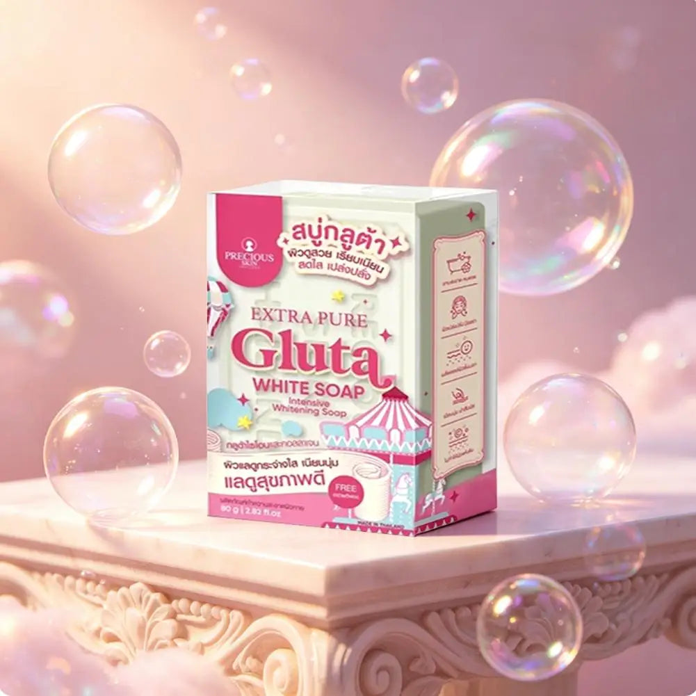 Extrapure Gluta White Soap Glutamic Acid Soap Nicotinamide Soap Delicate Foam Easily Cleanses Deep into Pores Skincare Soap
