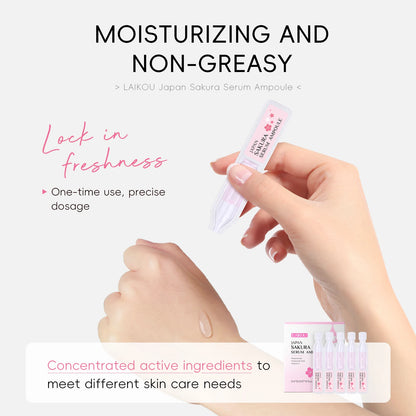 LAIKOU Japan Sakura Serum Ampoule Intensive Hydration Even Tone Smooth Lines 2ml*30