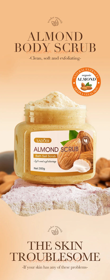 350g Body Bath Scrub, with Gentle and Fine Exfoliating Particles That Can Clean Dirt and Oil from the Skin, Improve Rough Skin Texture, Make Skin Appear Bright, and Give It a Silky, Smooth, and Radiant Feel - Home Care