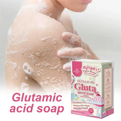 Extrapure Gluta White Soap Glutamic Acid Soap Nicotinamide Soap Delicate Foam Easily Cleanses Deep into Pores Skincare Soap