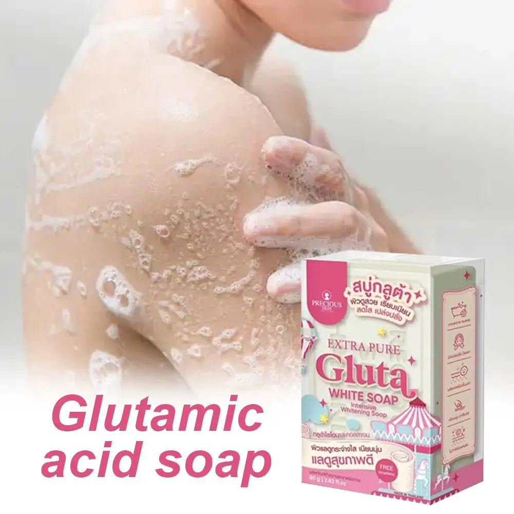 Extrapure Gluta White Soap Glutamic Acid Soap Nicotinamide Soap Delicate Foam Easily Cleanses Deep into Pores Skincare Soap